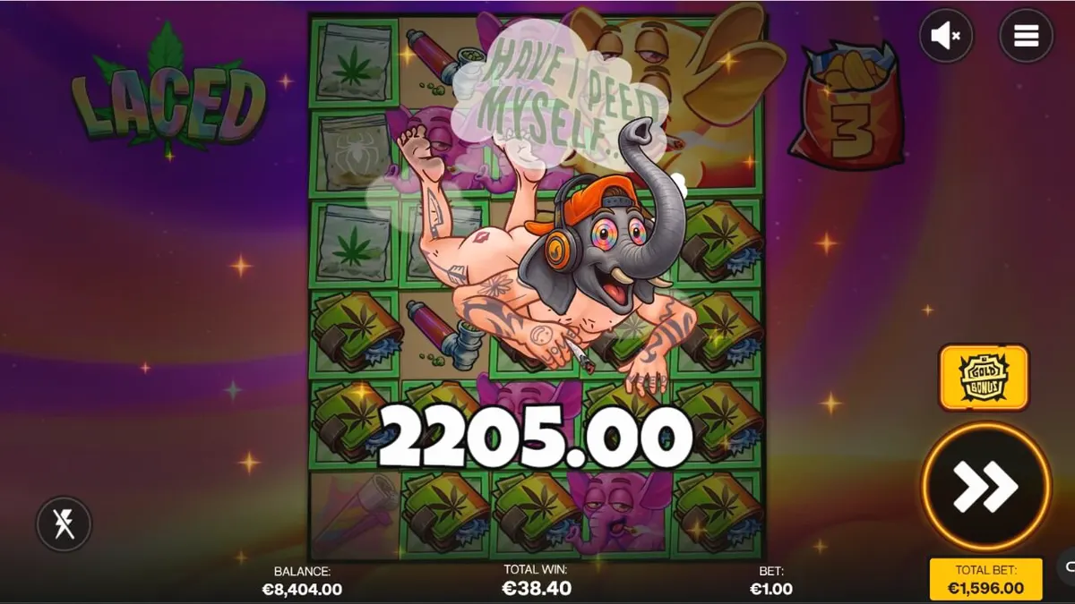 Interface do jogo Laced com tema de cultura alternativa e elementos visuais psicodélicos